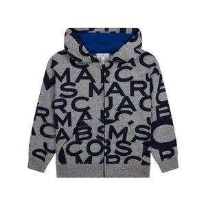 Little Marc Jacobs Kids Size 6 Grey Print Zip-up Hoodie